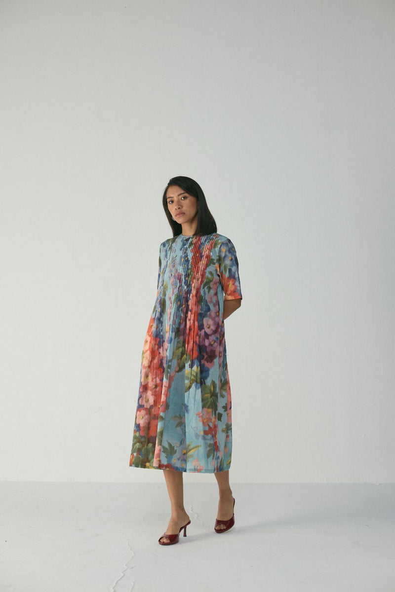 DARLINGTON PINTUCKS DRESS cotton by Yam in multi color for women in Singapore