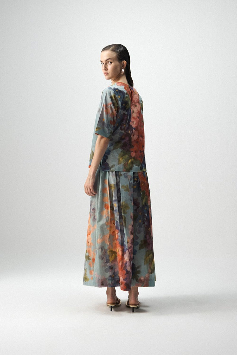 DARLINGTON TOP & SKIRT SET cotton by Yam in multi color for women in Singapore