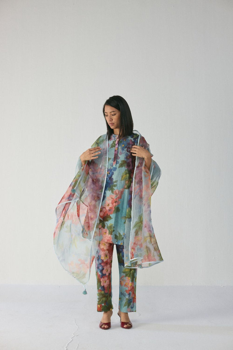 DARLINGTON ORGANZA DUPATTA organza by Yam in multi color for women in Singapore