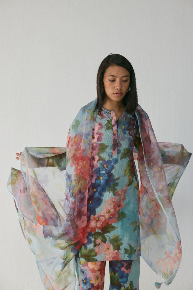 DARLINGTON ORGANZA DUPATTA organza by Yam in multi color for women in Singapore
