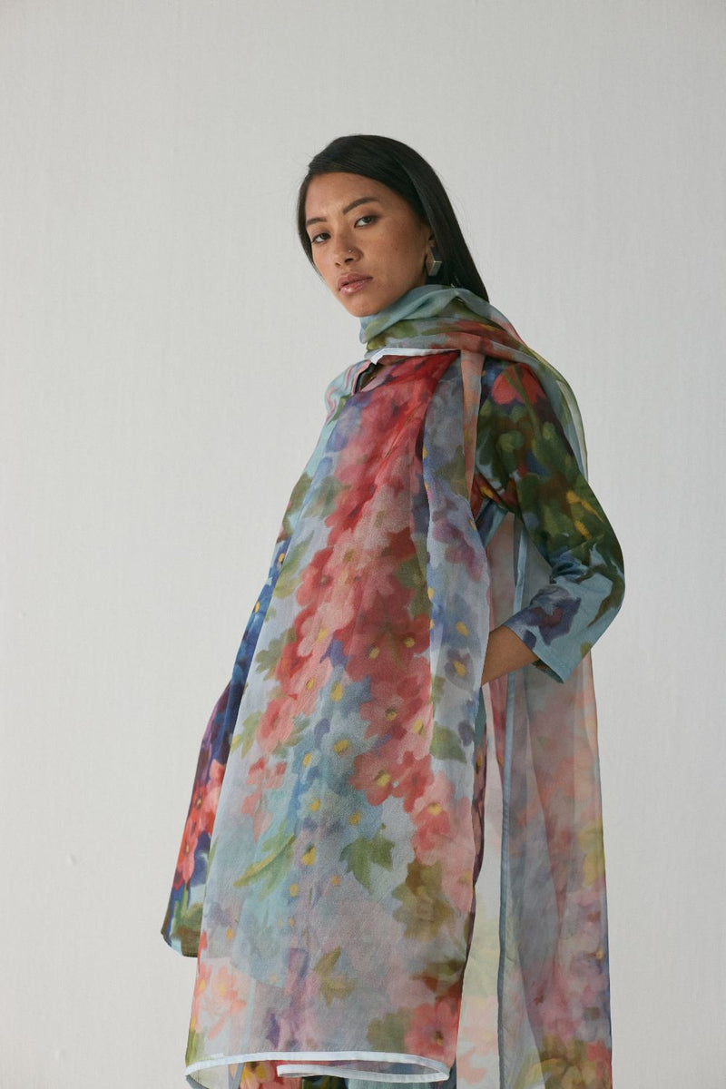 DARLINGTON ORGANZA DUPATTA organza by Yam in multi color for women in Singapore