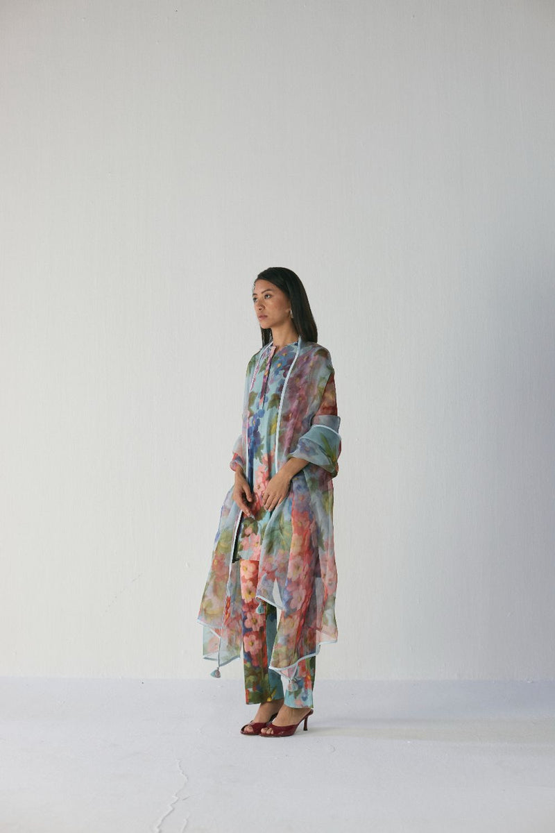 DARLINGTON SHORT KURTA SET cotton by Yam in multi color for women in Singapore