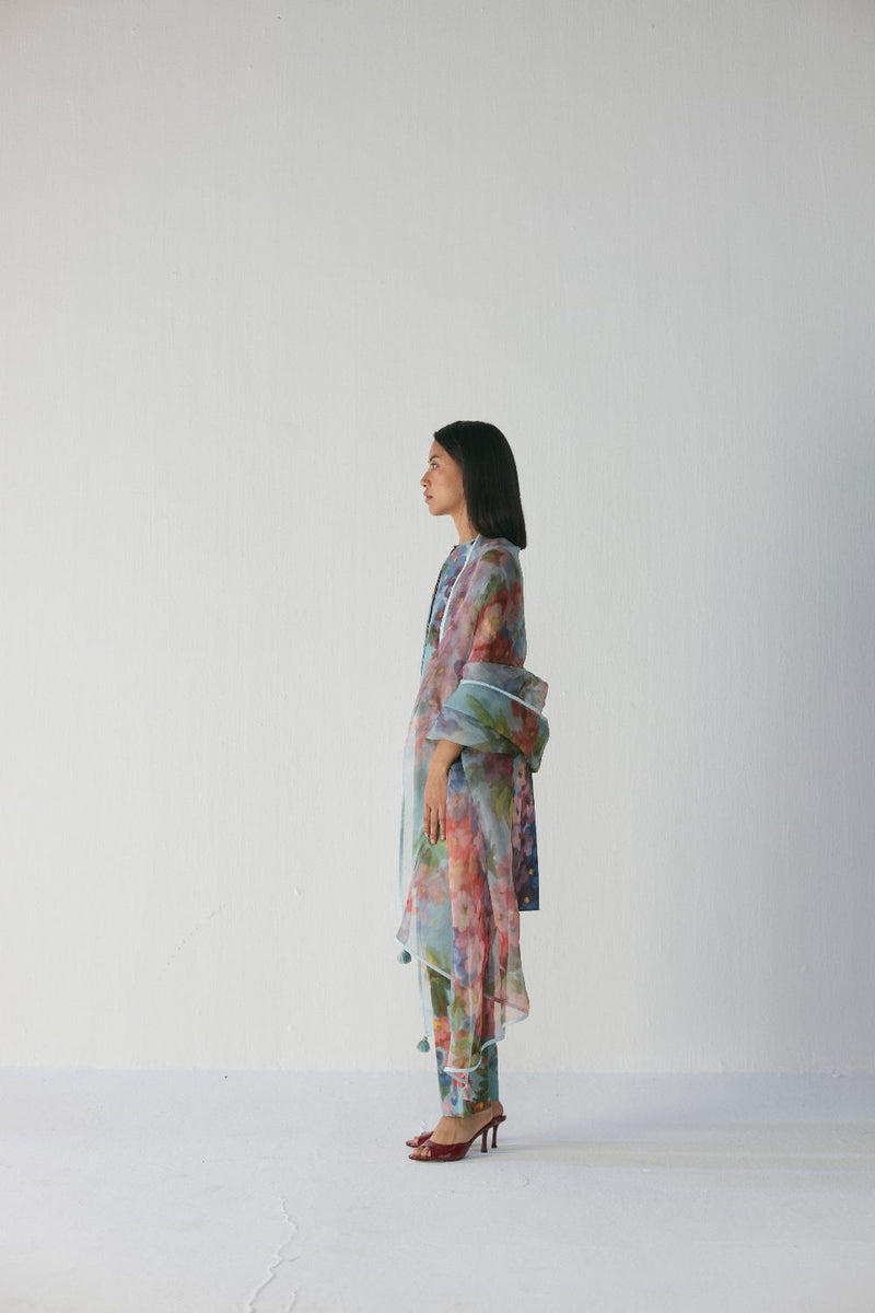 DARLINGTON SHORT KURTA SET cotton by Yam in multi color for women in Singapore