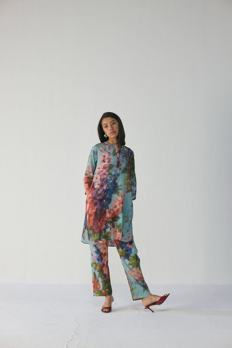 DARLINGTON SHORT KURTA SET cotton by Yam in multi color for women in Singapore