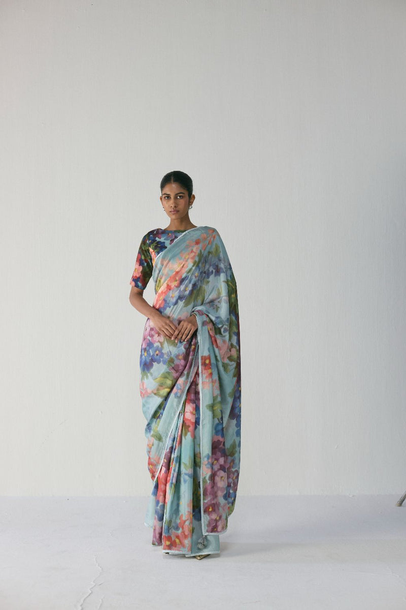DARLINGTON SAREE mul by Yam in multi color for women in Singapore