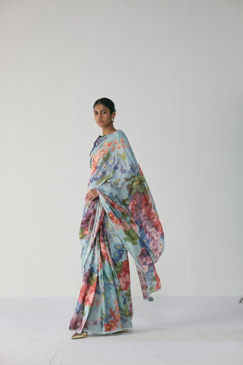 DARLINGTON SAREE mul by Yam in multi color for women in Singapore