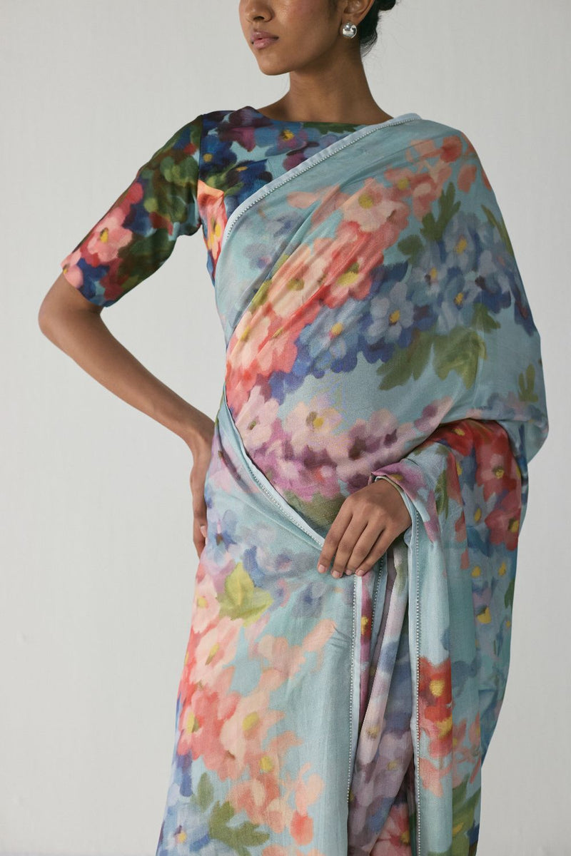 DARLINGTON SAREE mul by Yam in multi color for women in Singapore