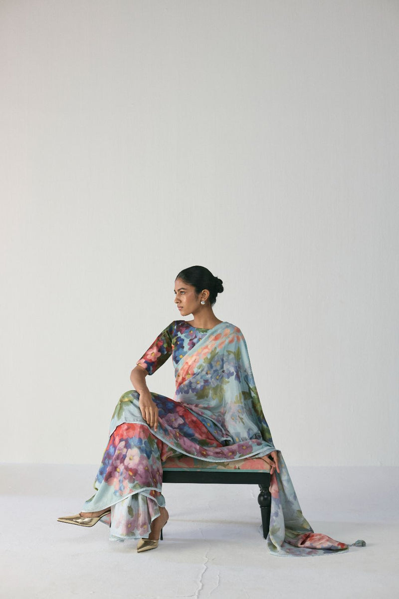 DARLINGTON SAREE mul by Yam in multi color for women in Singapore