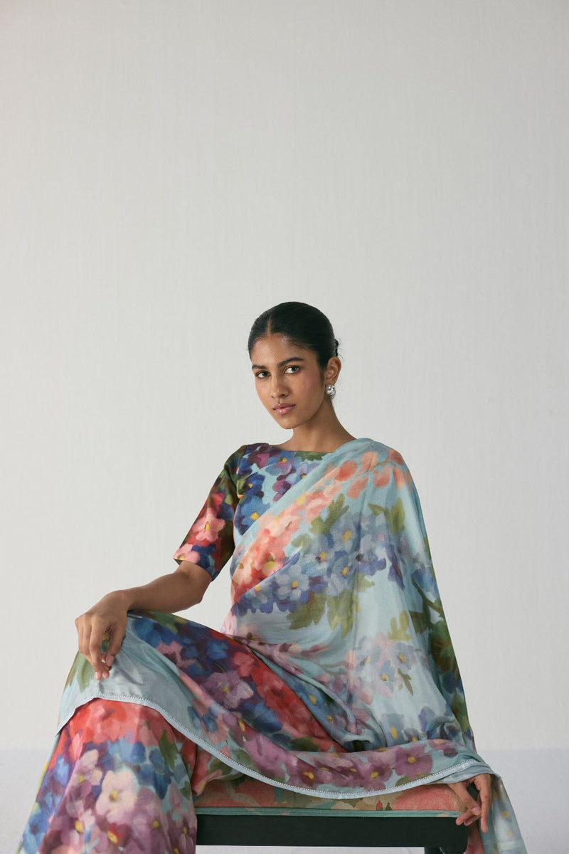 DARLINGTON SAREE mul by Yam in multi color for women in Singapore