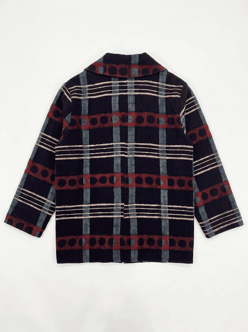 Dawn Chorus Duster Jacket hand-woven khadi cotton jacket/overlay by World of Crow in multi-color for women in Singapore