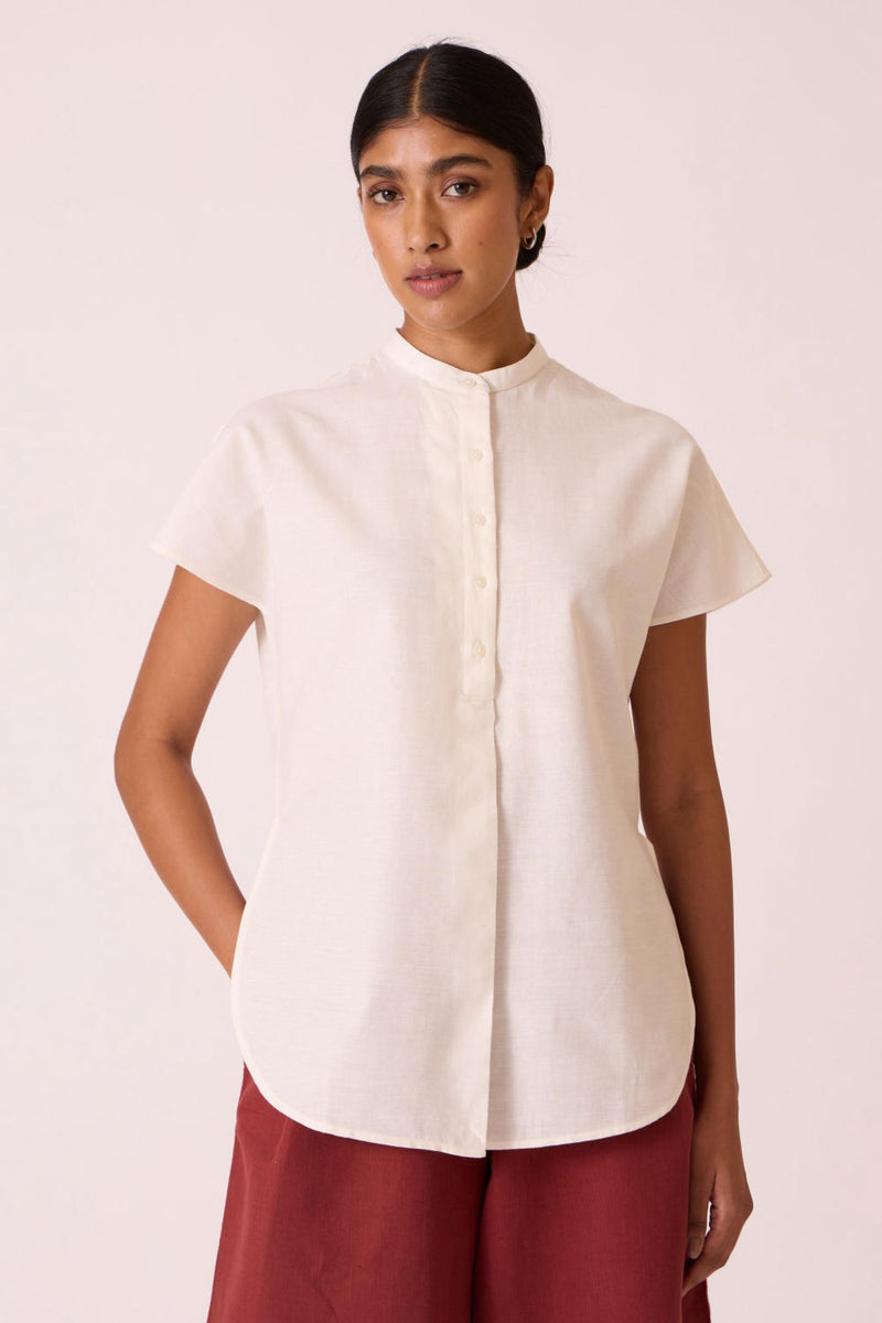 Deok Handwoven Cotton Top cotton by The Summer House for women in Singapore