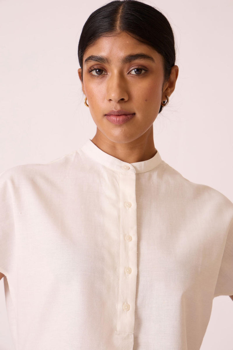 Deok Handwoven Cotton Top cotton by The Summer House for women in Singapore