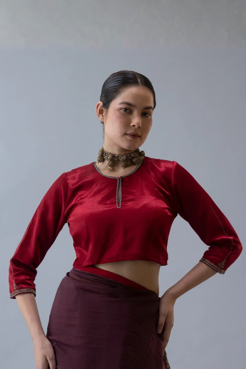 Dharmalad Blouse-Red