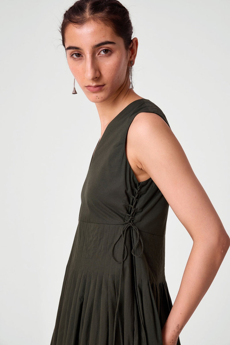 Dhriti Green Midi Dress
