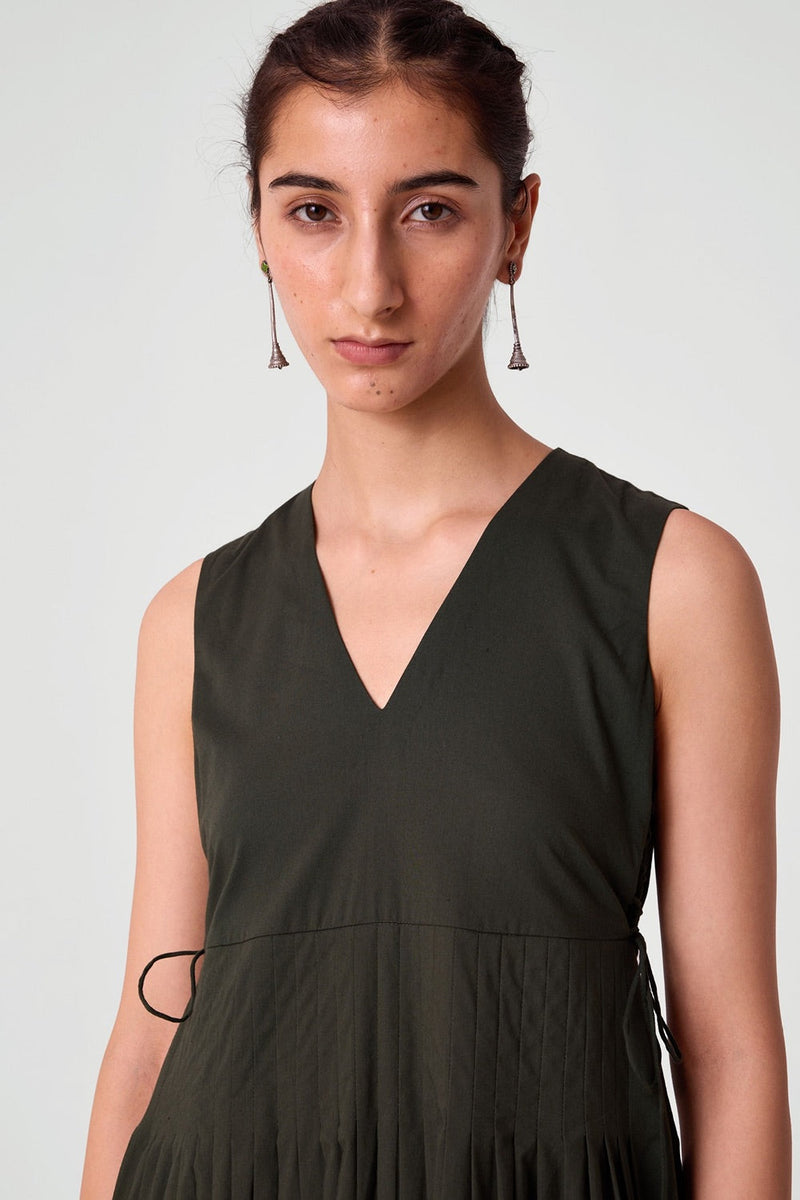Dhriti Green Midi Dress
