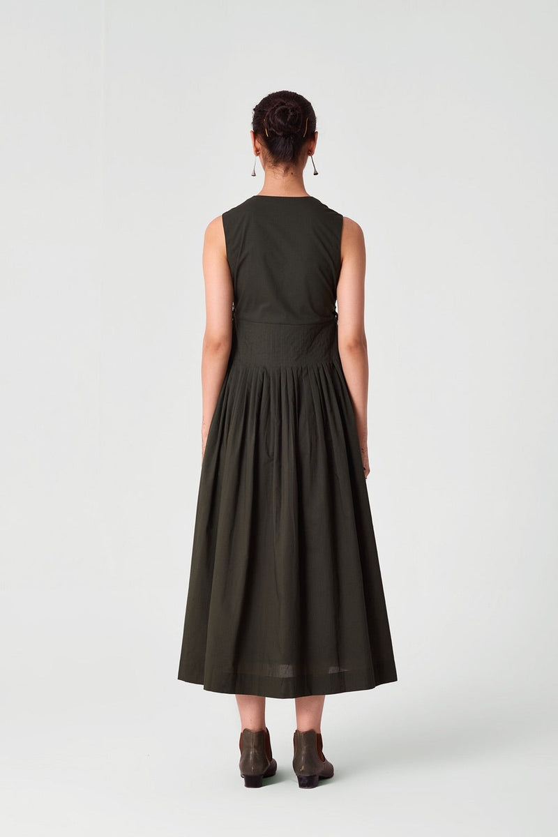 Dhriti Green Midi Dress