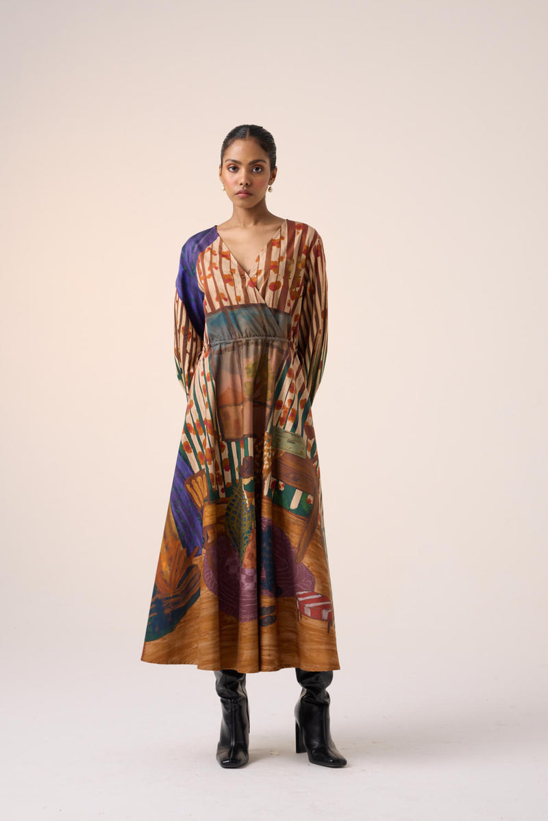 DRAWSTRING DRESS-HOME ALONE cotton by CORD for women in Singapore