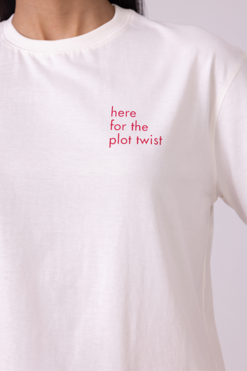 Drew Off White Organic Cotton TShirt cotton by The Summer House for women in Singapore