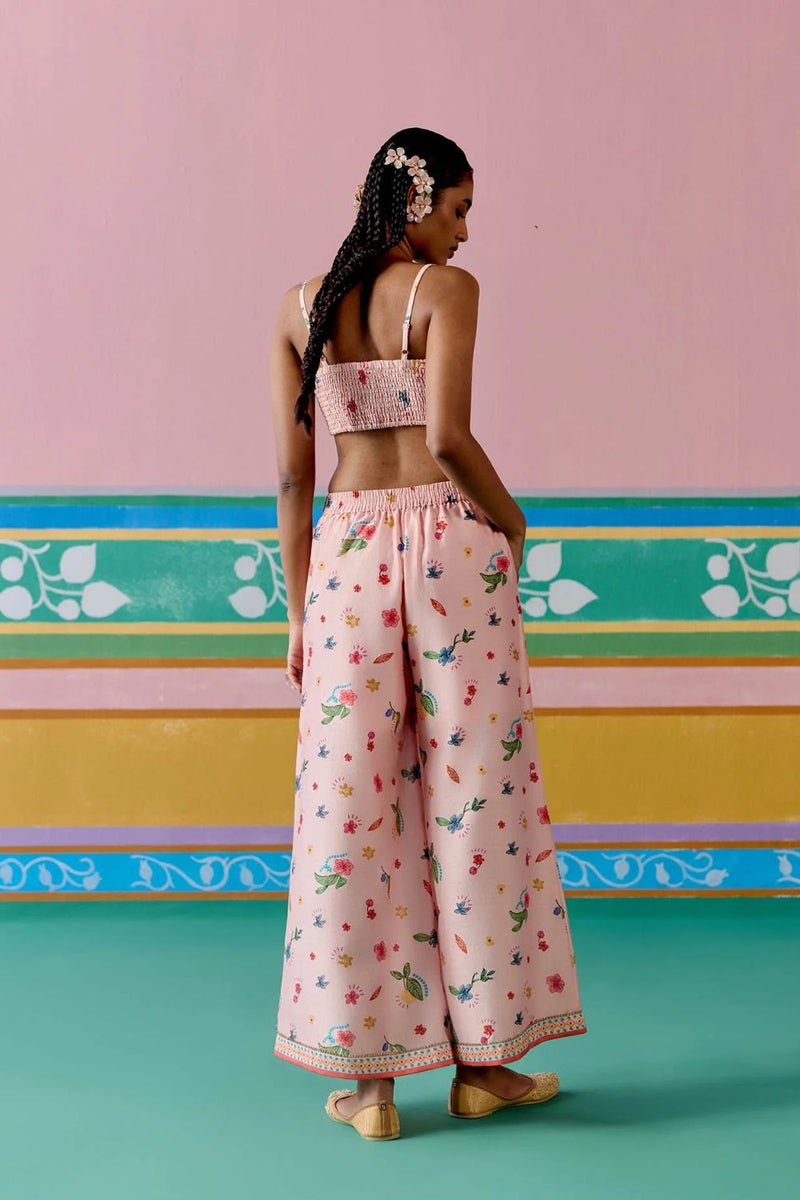 Dusty Pink Floral Jacket Set chanderi Buy Dusty Pink Floral Jacket Set from C&W | Co-Ord Sets for Women by Label Mogra in pink color for women in Singapore