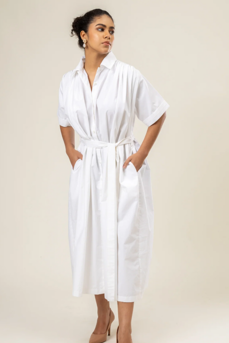 ZORA DRESS by Doodlage in white color for women in Singapore