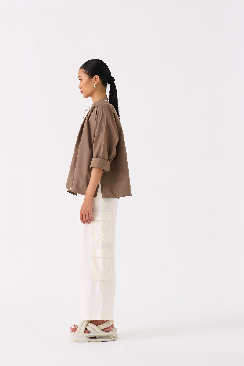 CARGO BOTTOM- IVORY by THREE in ivory color for women in Singapore