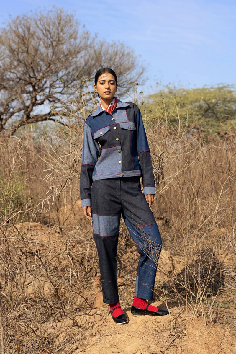 Cheryl Patch Jacket mul by Doodlage in multi color for women in Singapore
