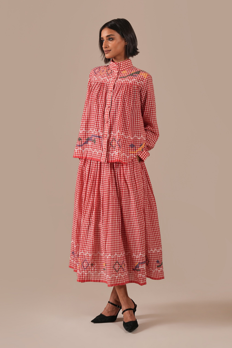 EMBER SONG SET 100% cotton Buy EMBER SONG SET from C&W | Co-Ord Sets for Women by Indigo Dreams in red color for women in Singapore
