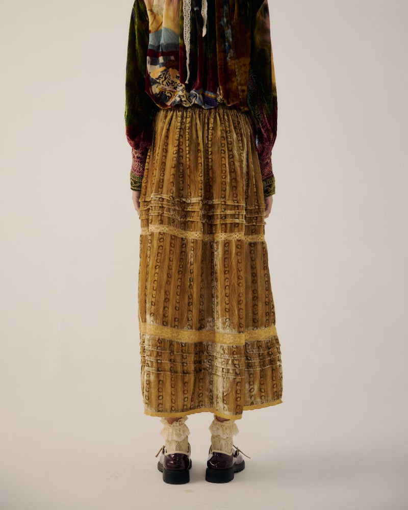 EMILY SKIRT-Mustard Stripes by CORD for women in Singapore