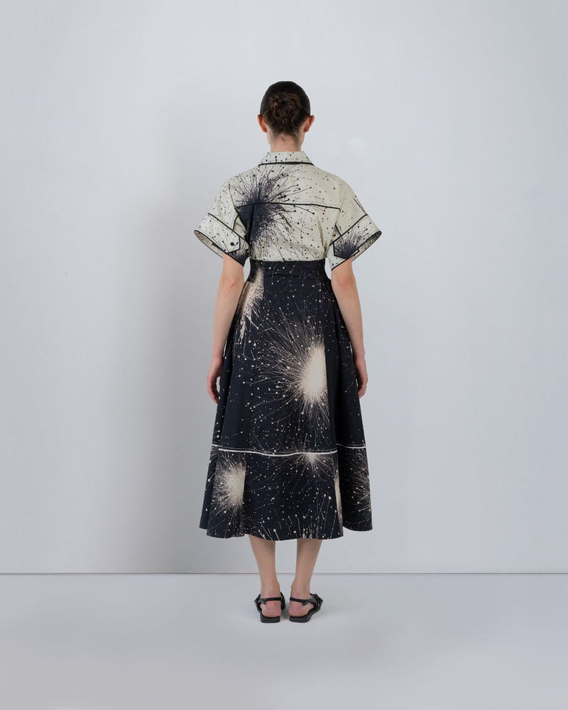 ESTHER DRESS - Black + Ivory dress by Leh Studios in black for women in Singapore