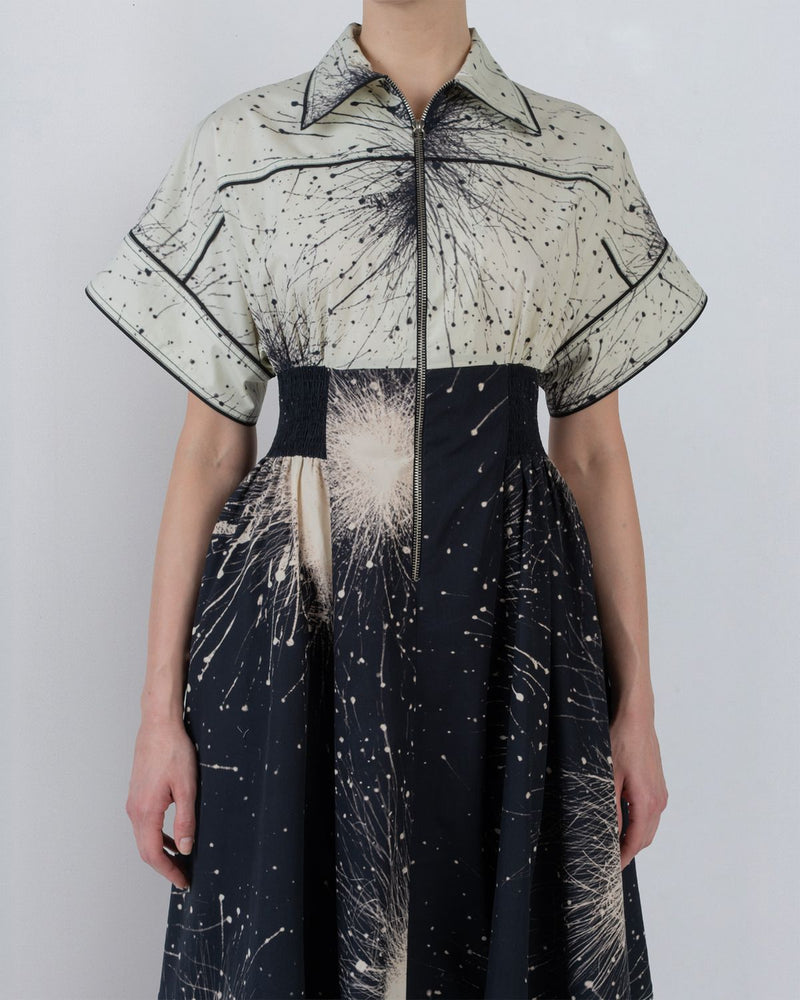 ESTHER DRESS - Black + Ivory dress by Leh Studios in black for women in Singapore