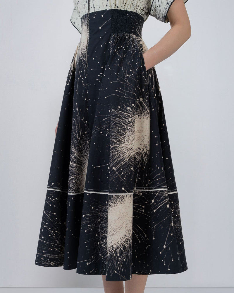 ESTHER DRESS - Black + Ivory dress by Leh Studios in black for women in Singapore