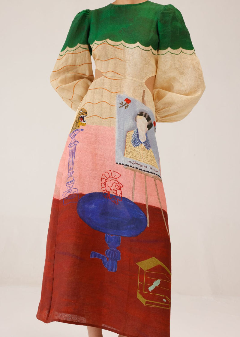 EURO LONG DRESS - LOFT all linen by CORD for women in Singapore