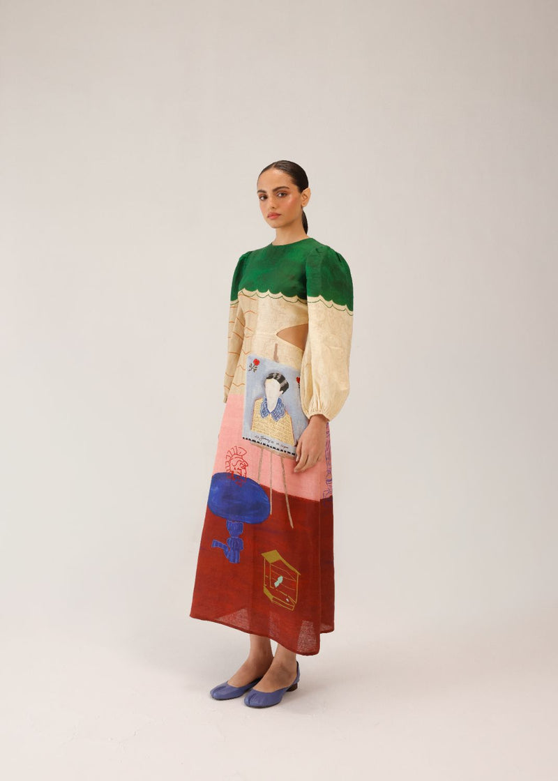 EURO LONG DRESS - LOFT all linen by CORD for women in Singapore