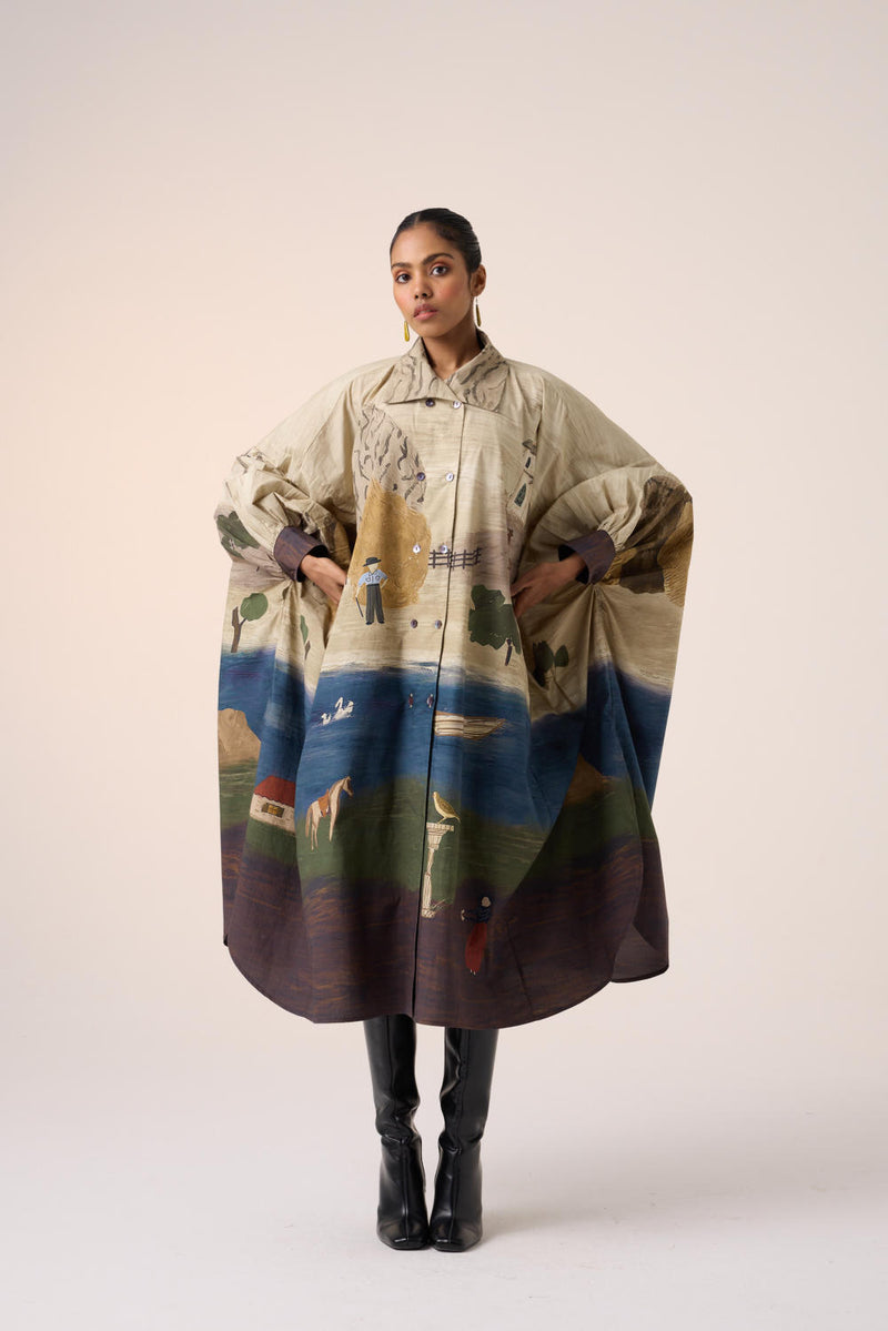 ECHO DRESS-VILLAGE PRINT cotton by CORD for women in Singapore