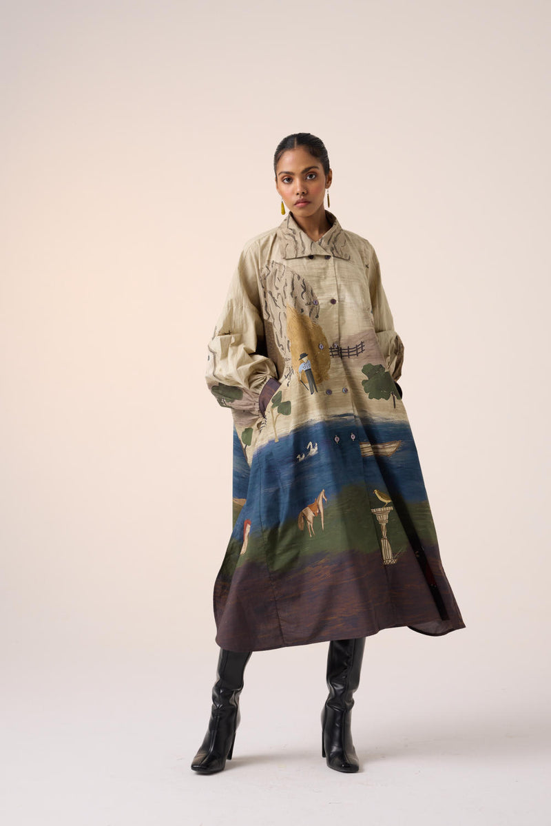 ECHO DRESS-VILLAGE PRINT cotton by CORD for women in Singapore