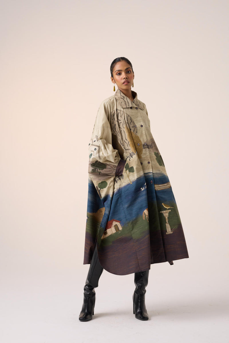ECHO DRESS-VILLAGE PRINT cotton by CORD for women in Singapore
