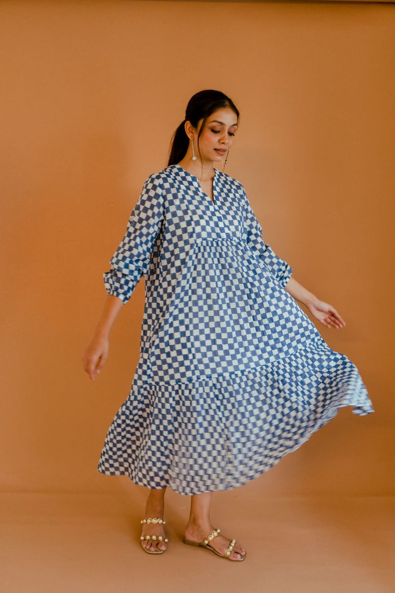 Eclipse Dress mul by Homegrown by Alterego in blue color for women in Singapore