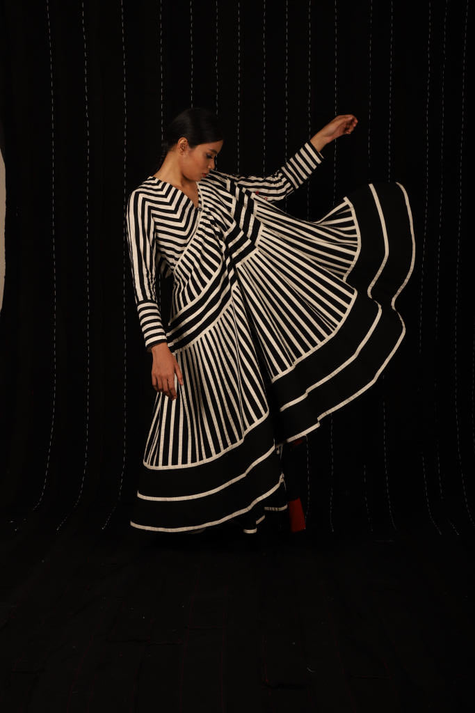 Eden Sari Dress cotton by Ka-Sha in multi color for women in Singapore