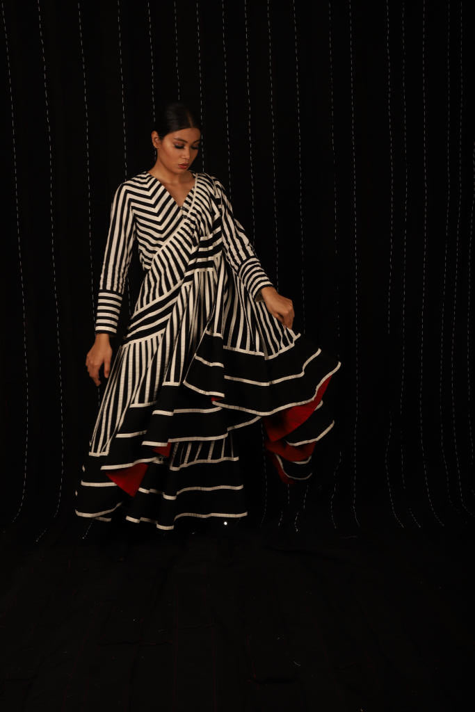 Eden Sari Dress cotton by Ka-Sha in multi color for women in Singapore