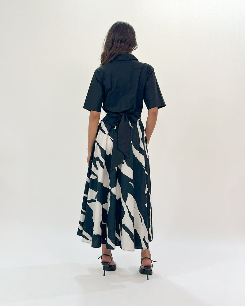 Stream Omi dress 100% cotton Buy Stream Omi dress from C&W | Dresses for Women by Leh Studios in black color for women in Singapore