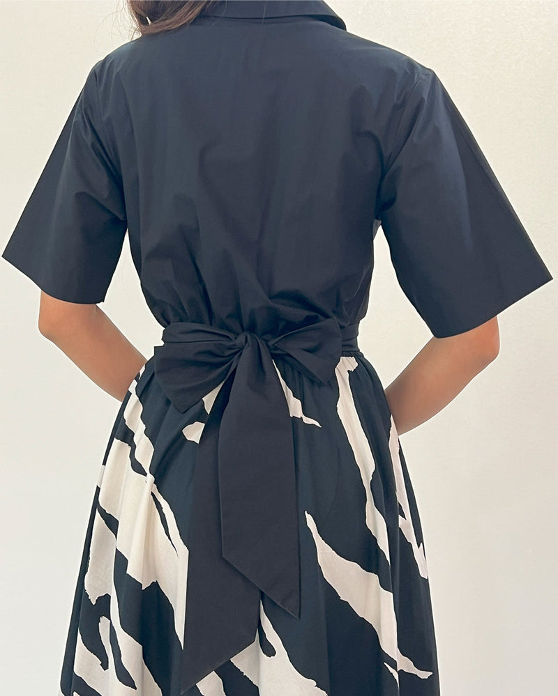 Stream Omi dress 100% cotton Buy Stream Omi dress from C&W | Dresses for Women by Leh Studios in black color for women in Singapore