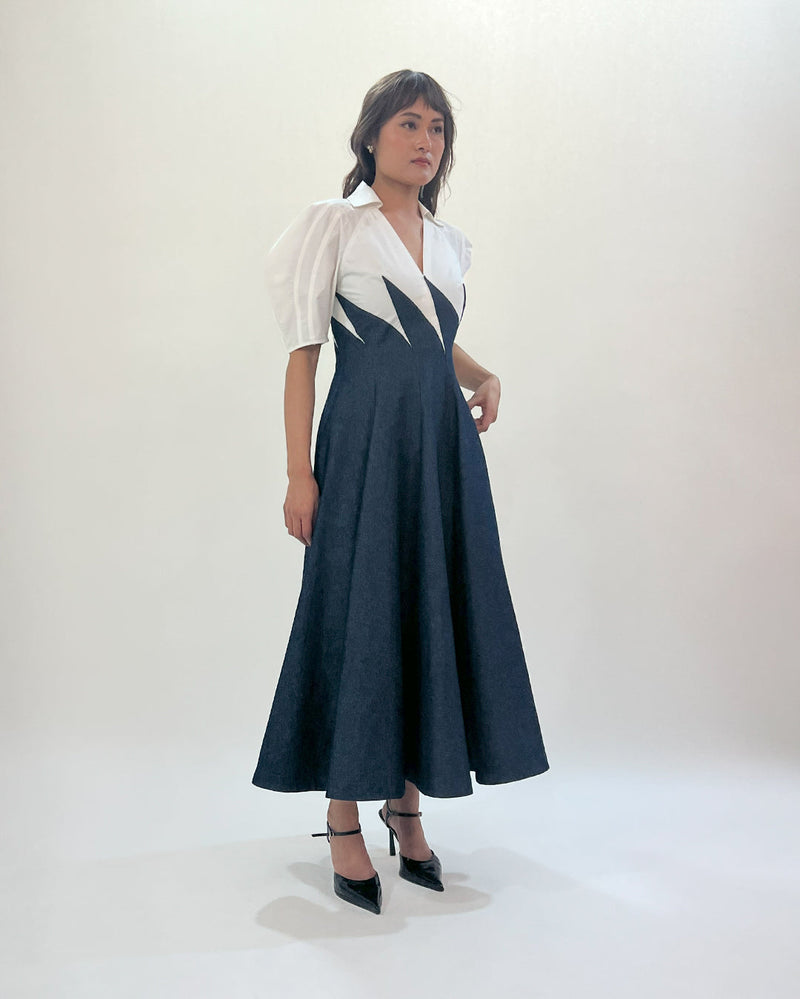 Yacht Dress-Blue & White 100% cotton Buy Yacht Dress-Blue & White from C&W | Dresses for Women by Leh Studios in multi color for women in Singapore