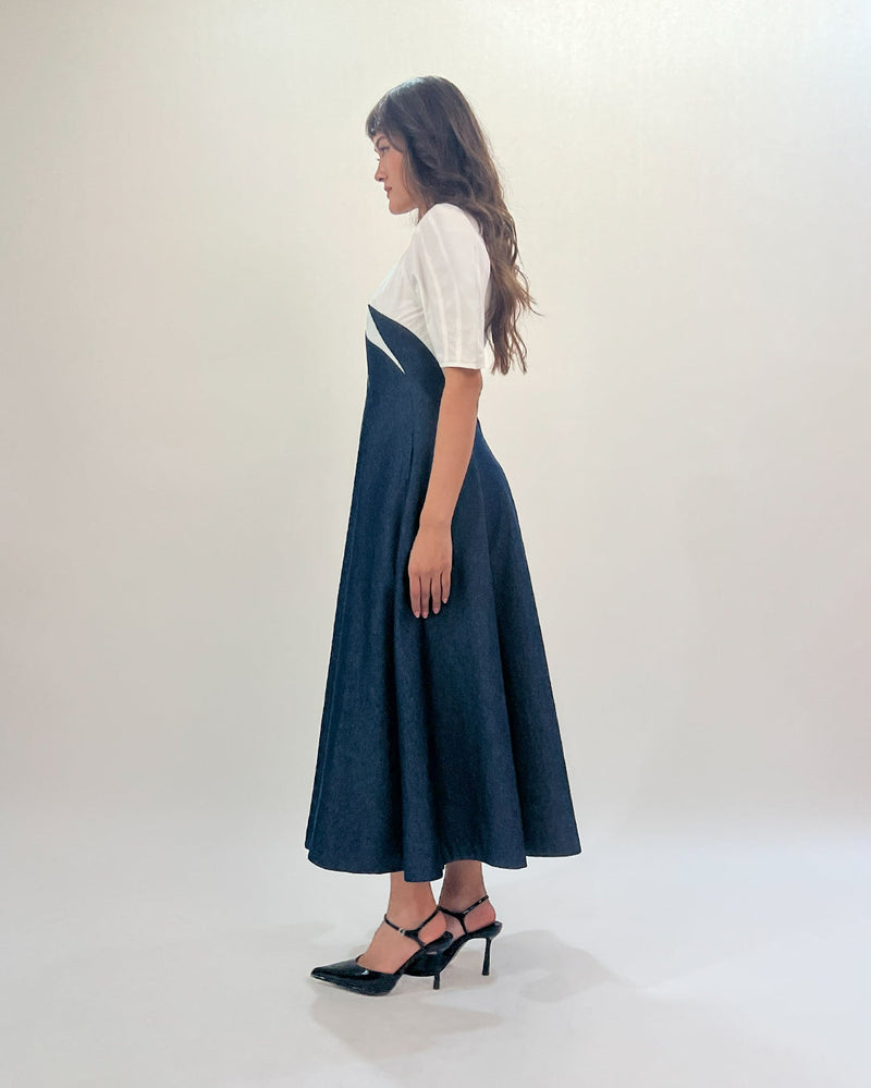 Yacht Dress-Blue & White 100% cotton Buy Yacht Dress-Blue & White from C&W | Dresses for Women by Leh Studios in multi color for women in Singapore