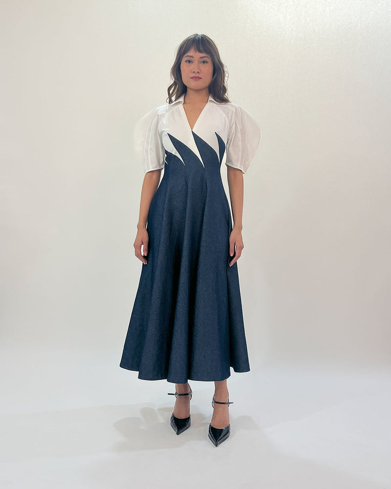 Yacht Dress-Blue & White 100% cotton Buy Yacht Dress-Blue & White from C&W | Dresses for Women by Leh Studios in multi color for women in Singapore