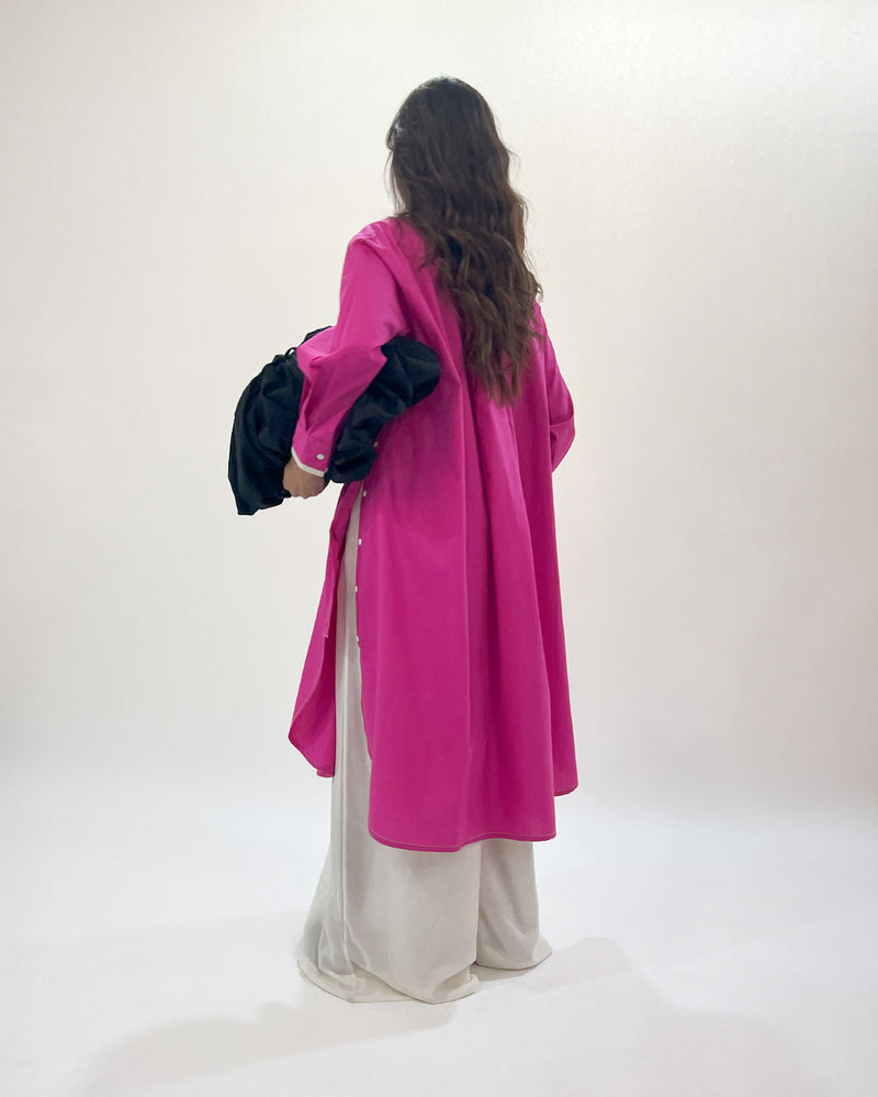 Line shirt dress-Fuchsia 100% cotton Buy Line shirt dress-Fuchsia from C&W | Dresses for Women by Leh Studios for women in Singapore