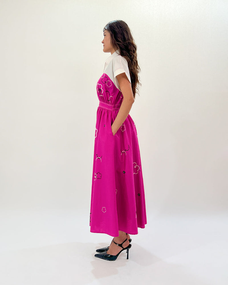 Ditsy Cup Zip Dress 100% cotton Buy Ditsy Cup Zip Dress from C&W | Dresses for Women by Leh Studios in pink color for women in Singapore