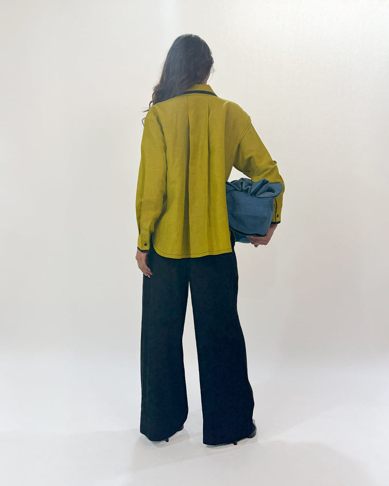 Line shirt 100% cotton Buy Line shirt from C&W | Tops And Shirts for Women by Leh Studios in green color for women in Singapore