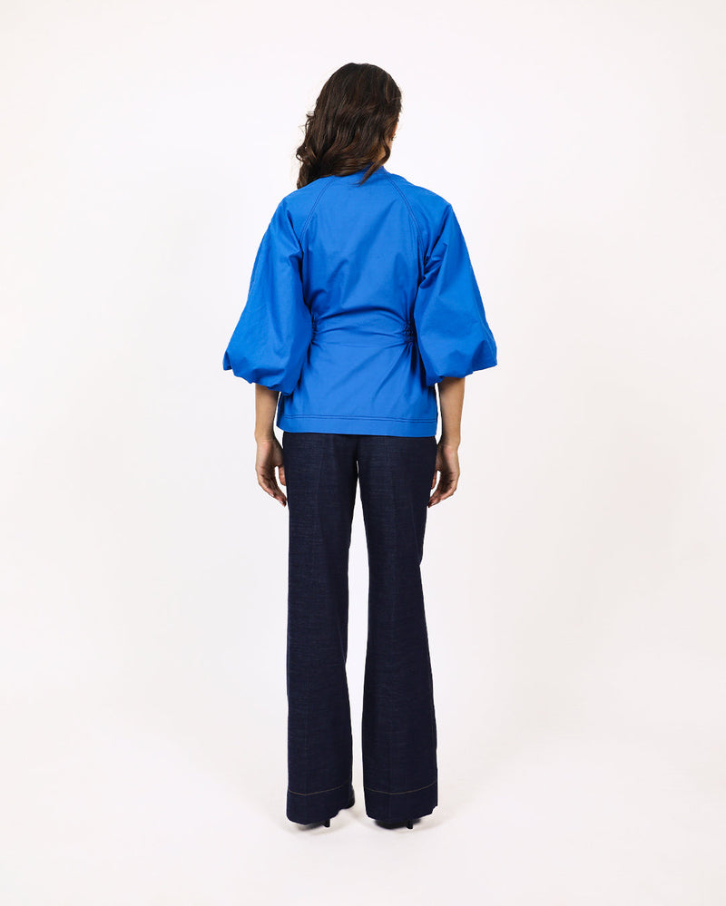 Lana Top-E.Blue & Navy 100% cotton Buy Lana Top-E.Blue & Navy from C&W | Tops And Shirts for Women by Leh Studios in navy color for women in Singapore