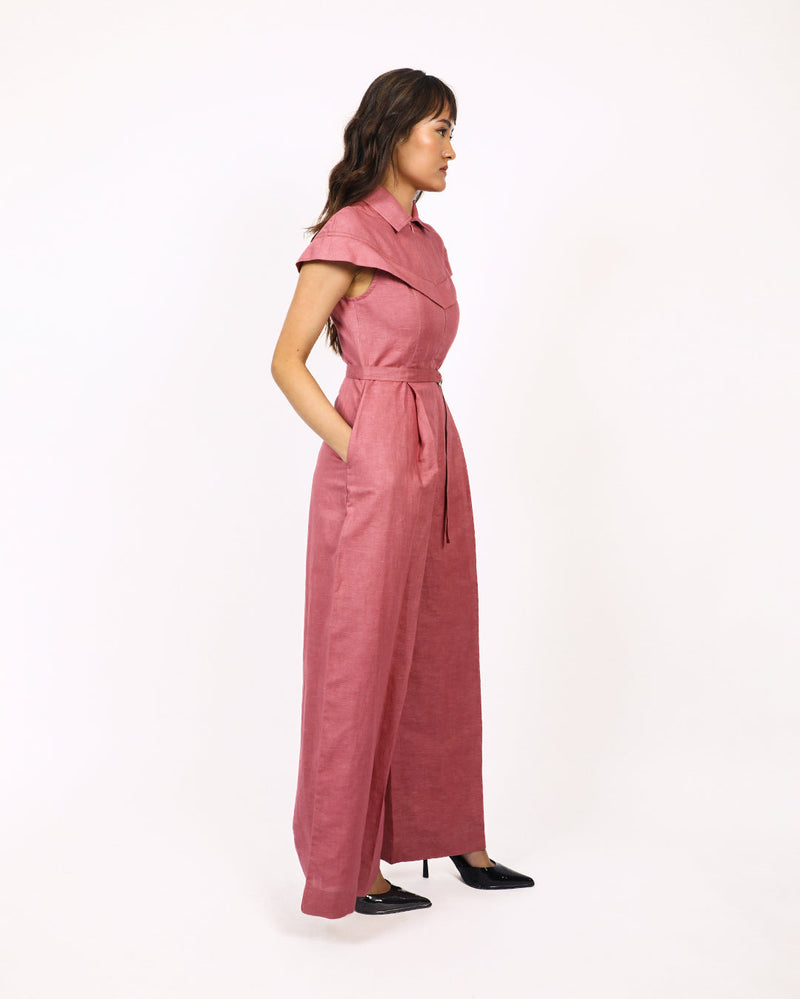 Sophie cape jumpsuit 100% cotton Buy Sophie cape jumpsuit from C&W | Jumpsuits for Women by Leh Studios for women in Singapore
