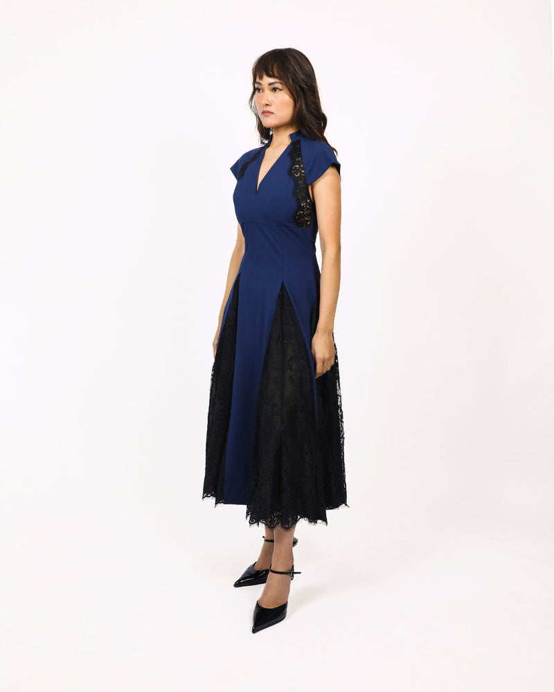 Lace Godet dress mul Buy Lace Godet dress from C&W | Dresses for Women by Leh Studios in multi color for women in Singapore